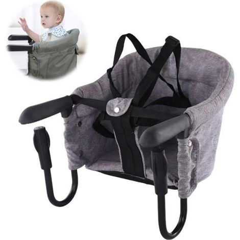 Siège de table pliable pour Bébé avec pinces antidérapantes et poche assise, convient pour table à manger, camping, 6-36 Mois (1/5)