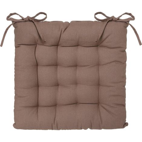 Galette de chaise gris taupe 38x38cm - Atmosphera créateur d'intérieur