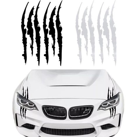 Autocollants pour voiture à motif de griffes, autocollants griffes de monstre, décoration de voiture, lot de 4