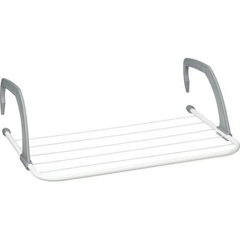 Séchoir à linge - Étendoir à suspendre pour radiateur et balcon, petit format, grande capacité d’étendage de 3 m, blanc, 50 cm de (1/3)