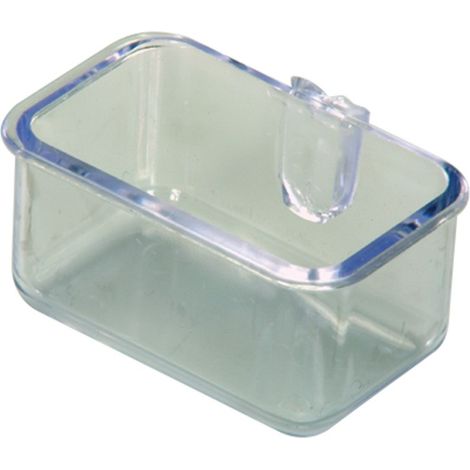 Mangiatoia interna in plastica con attacco diretto alle sbarre - Piccolo