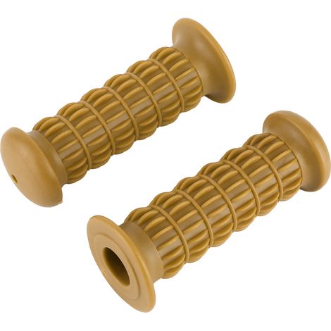 Poignées en caoutchouc pour guidon moto universelles 22‑25mm jaune (1/5)