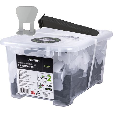 Système de kit de nivellement Stalco 2 clips/cales pour boîte à joint de 1,5 mm 150/150 pièces S-75217 (1/3)