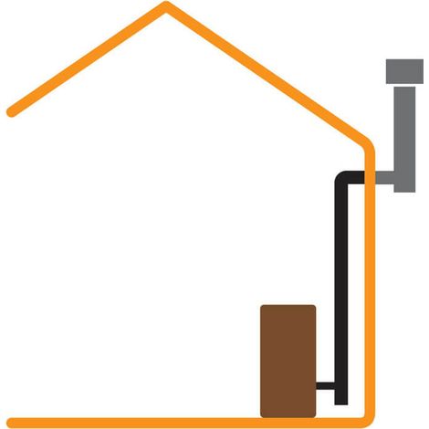 Kit Fumisteria diametro 80 mm scarico fumi a muro per stufe a pellet (1/4)