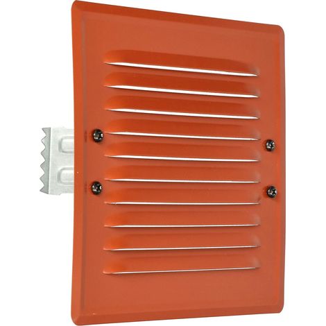 KOTARBAU Grille d'aération en métal avec moustiquaire Rouge brique 165 x 165 mm (1/5)