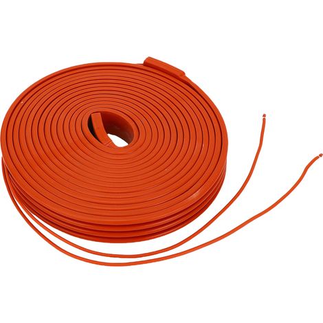 Ortviai Ruban Chauffant en Silicone 25x5000 mm 500 W Étanche et Flexible pour Tuyaux Métal/Plastique, Toit et Camping-car