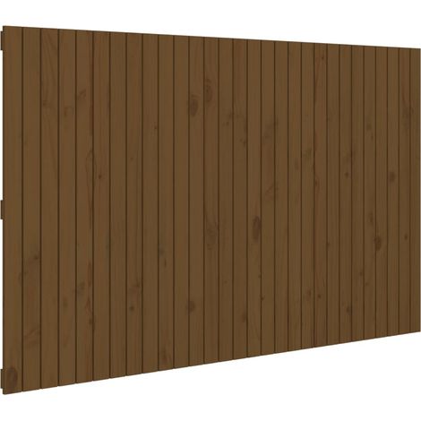 Maison Exclusive - Cabecero cama pared madera maciza pino marrón
