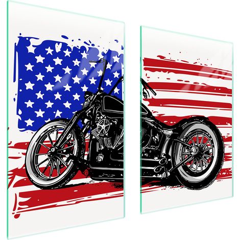 Plaque de protection en verre pour cuisine 65x52 moto (1/5)