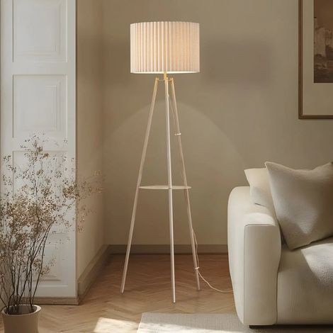 [GEBRAUCHT] B-Ware Lindby Stehlampe Standlampe Libbie Leinen Cremefarben Dreibein Wohnzimmerla490 (1/2)
