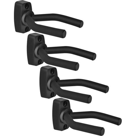Set mit 4 Wandhalterungen für Gitarre, Ukulele und Bass