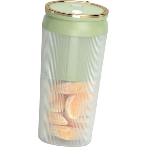 Mini presse-agrumes portable multifonction, rechargeable par USB, 300 ml, vert clair, idéal pour la maison et les dortoirs. (1/5)