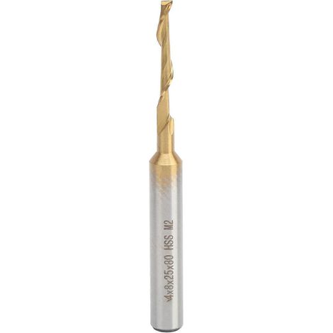 4x8x25x80mm Einschneider-Fräser aus HSS M2 für Gravieren, Bohren und Schneiden