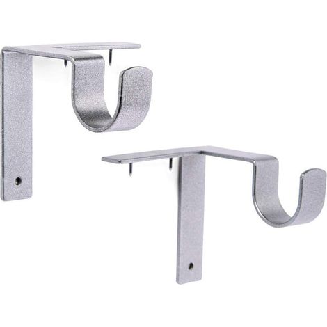 Support Pour Rideau Sans Perçage - Charge Maximale 9 kg - Pour Fenêtre Profondeur Minimale 1,3 cm - Lot De 2 (1/5)