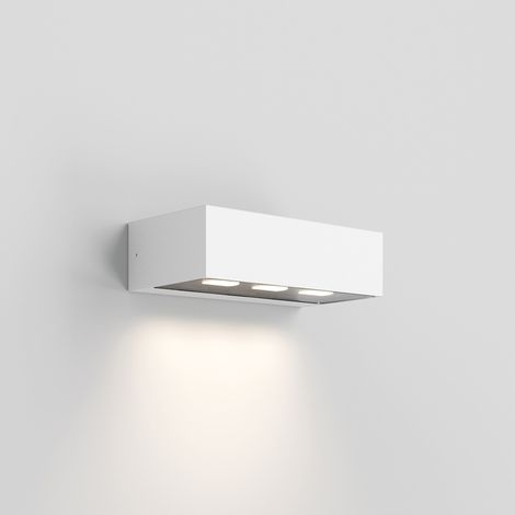 Forward Lampada da parete per esterni 3 luci asimmetrica a LED, struttura in alluminio bianco, design moderno per illuminazione facciate 15,5W