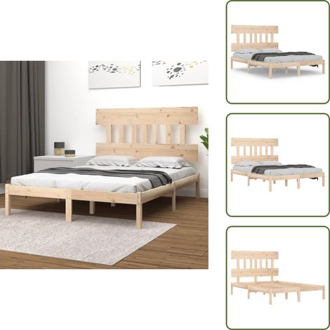 Letto in pino - vidaXL Giroletto in Legno Massello 160x200 cm -