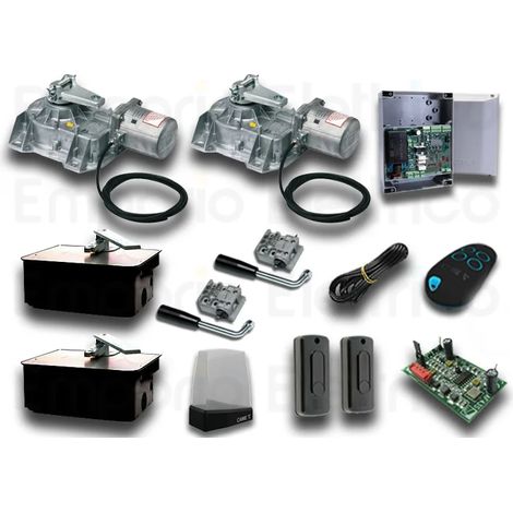 Came – Kit de motorisation de portail 1U1910 – Pour portails battants jusqu’à 3,5 m – Moteur 230V AC – Système complet avec accessoires - u1910