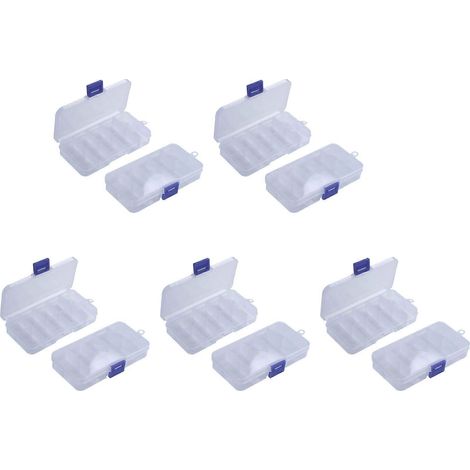 10Pcs 10-Slot Boîte de composants électroniques résistances en plastique portable (1/5)