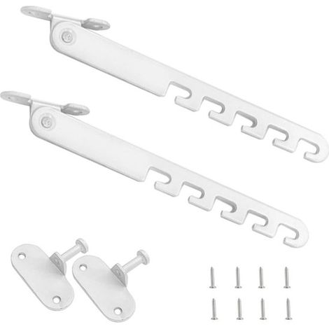 Verstellbare Fensterbegrenzer mit Kindersicherung, geeignet für Türen und Fenster – 2er-Pack – Weiß (1/5)