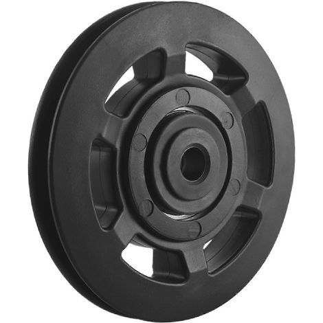 Lot de 4 poulies universelles à roulement de 95 mm pour câbles et accessoires d'équipement de fitness et de musculation.