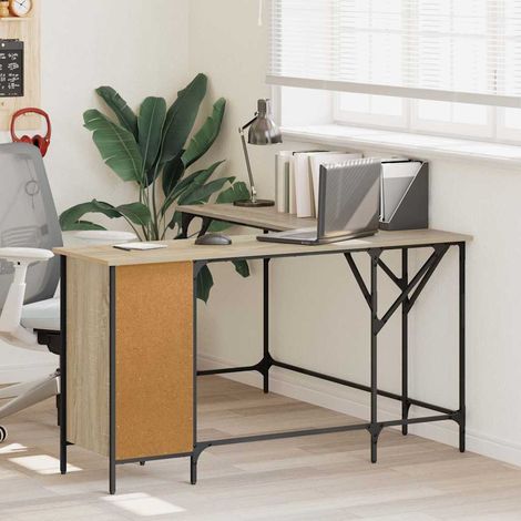 Schreibtisch Sonoma-Eiche 141x141x75 cm Holzwerkstoff