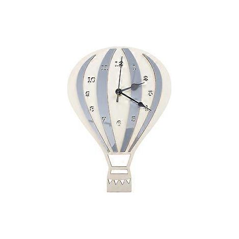 Horloge murale silencieuse en forme de montgolfière pour chambre d'enfant (1/2)