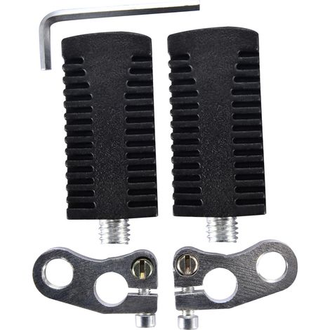 A pair of black pedals suitable for motorcycles, off-road bicycles, and go-karts: 43cc, 47cc, 49cc. (1/4)