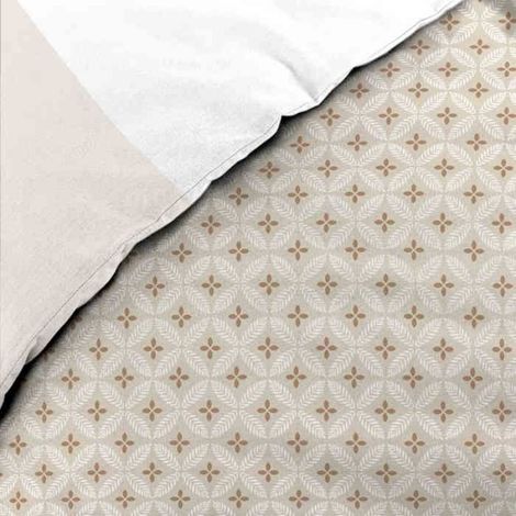Housse couette + 2 taies 220 x 240 cm graphique végétal (1/4)
