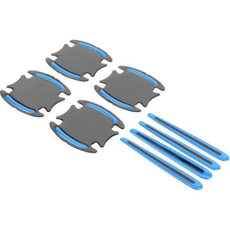 4 Stück reflektierende Auto-Aufkleber für Türgriffe außen, Warnstreifen für mehr Fahrsicherheit, Blau