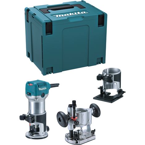 Affilatrice Fresatrice 710W MAKITA 8mm - 3 basi diverse + valigetta Makpac - RT0702CX2J (1/10)