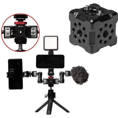 Adaptateur 6 voies compatible avec les rallonges 1/4 et 3/8 pour une fixation sécurisée (1/4)