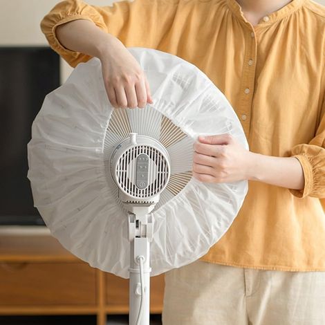 Couvercle De Ventilateur Rond, Cache-poussière De Protection Pour Ventilateur Électrique Lavable, Filet De Sécurité Pour Ventilateur De Sol, Adapté Aux Ventilateurs De Sol, Lavable En Été (1/5)