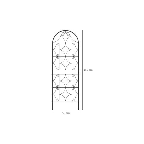 Treillis métallique lot de 2 à planter, antirouille, support pour plantes grimpantes, 50x150 cm, treillis de jardin pour plantes d'intérieur, treillis pour tomates, légumes, fleurs, plantes grimpantes (1/5)