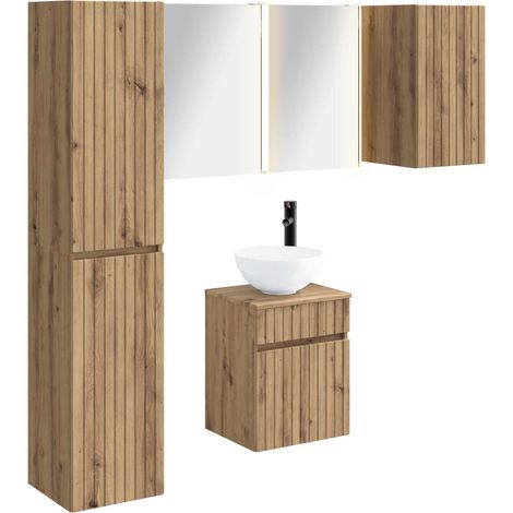 Bathroom Cabinet Set 5 pcs Artisan Oak 43 x 11.5 x 60.5 cm vidaXL (1/5)