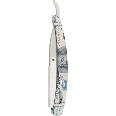 Étui pour rasoir droit professionnel en acier inoxydable pour homme, rasoir manuel pliant (sans lame) (1/5)