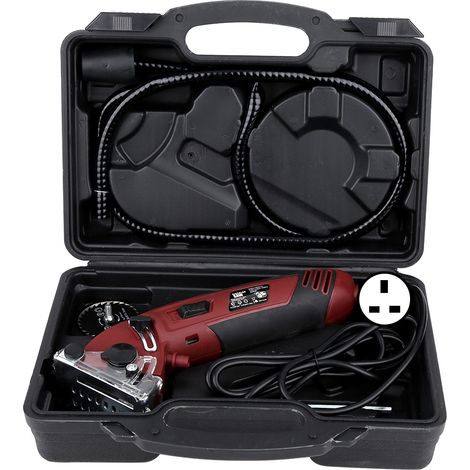 Scie miniature multifonction 250V avec poignée ergonomique et interrupteur de sécurité - Idéale pour bricolage et projets DIY - Fiche UK incluse (1/5)