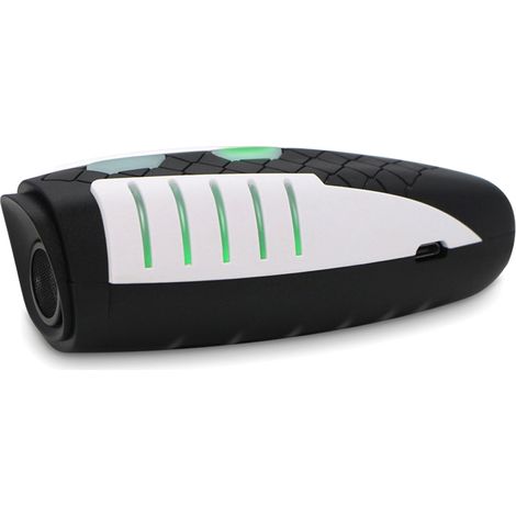 Dispositivo antiladridos para perros – Repelente ultrasónico portátil – Alcance de 5 m – Blanco/Negro (1/4)
