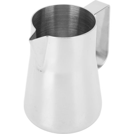 Milchaufschäumer aus Edelstahl, 350-ml-Barista-Kanne aus Silber (1/5)