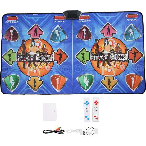 Tapis de danse haute définition double joueurs, interface TV et ordinateur, jeu dansé somatosensoriel double usage, machine de danse 110-240V US (1/5)