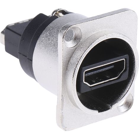 Connecteur HDMI traversant RS PRO Femelle Enfichable 2 voies Droit ( Prix pour 1 ) (1/4)