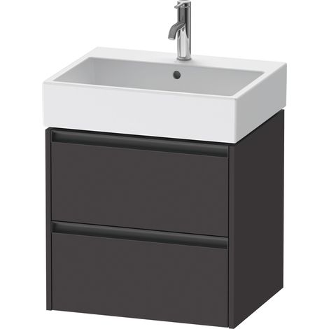 Duravit Ketho.2 bâti-support de lavabo suspendu, 2 tiroirs,