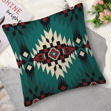 Housse de coussin,Coussin décoratif ethnique minimaliste (1/5)
