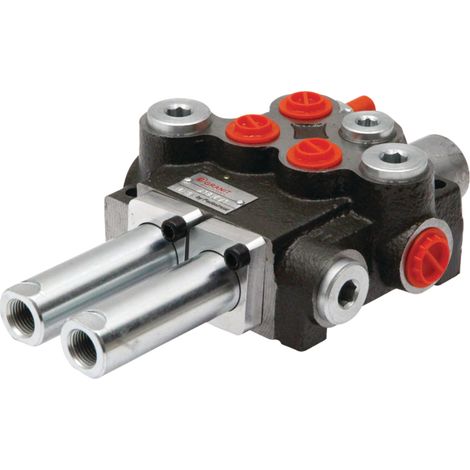 Distributore idraulico a 2 sezioni 1/2" 3/4" 80L (1/3)