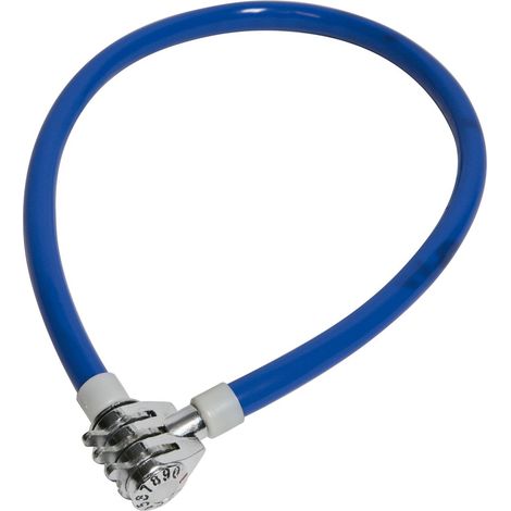 CAVO ANTIFURTO Col.Assortiti Ø mm. 8x55 cm. CHIUSURA CON COMBINAZIONE