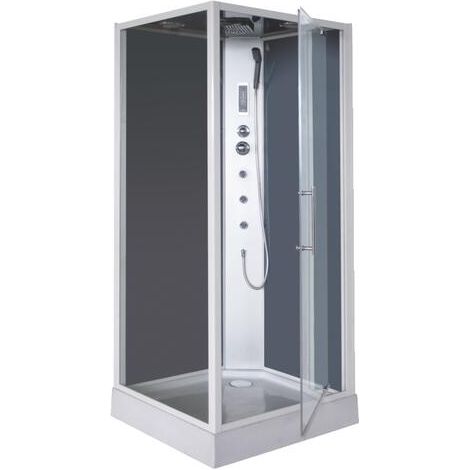 ONDEE ZEN - Cabine de douche hydromassante NIKY - Avec silicone - 90x90cm - Blanc - En kit (1/4)
