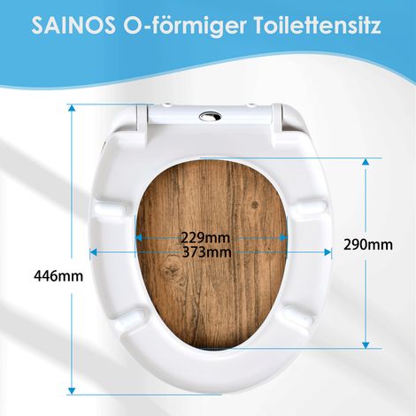 Abattant WC thermodurcissable en pierre de forme O à descente automatique optique - UF12-434 (1/5)