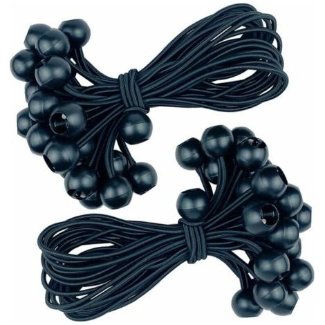 Lot de 25 Attaches de 15 cm en Élastique, Idéales pour Attacher des Tentes, des Bâches, des Sacs, des Trampolines et Plus. (1/5)