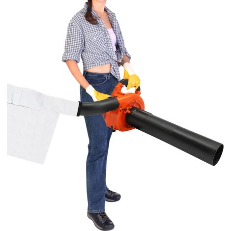 25,4-cm³-Zweitakt-Handgasbläser, orange
Benzinbetriebenes Laubgebläse und Häcksler, inklusive zwei Blasrohre und Auffangsack
