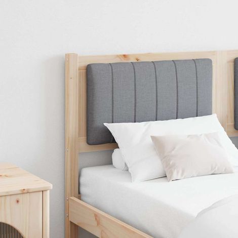Gepolstertes Kopfteil Braun 135 cm Massives Kiefernholz