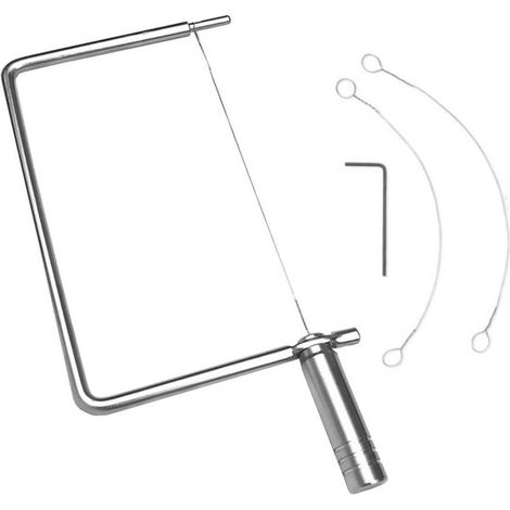 Accesorios para tabla de cortar queso, Cortador de queso con piezas de acero inoxidable, (1 cortador + 4 alambres) 21 cm (1/4)
