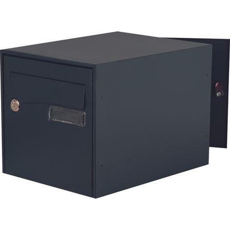 Decayeux – Boîte aux lettres loft Acler DF anthracite – Fixation murale – Acier galvanisé – Ouverture frontale – Dimensions 400x300x100mm